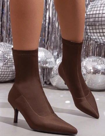 Botine SHEIN, maro