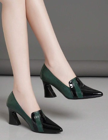 
						Pantofi SHEIN, negru/verde