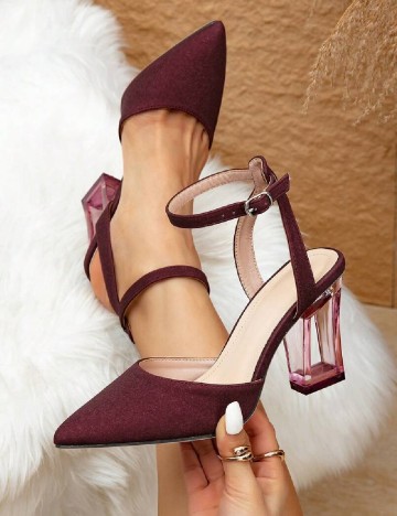
						Pantofi SHEIN, visiniu