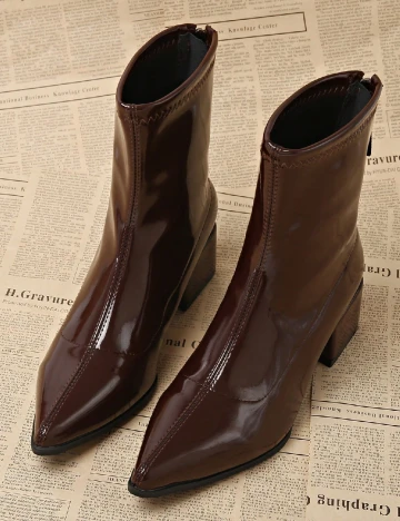 Botine SHEIN, maro