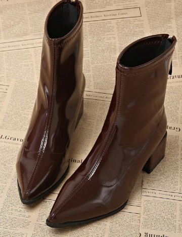 Botine SHEIN, maro