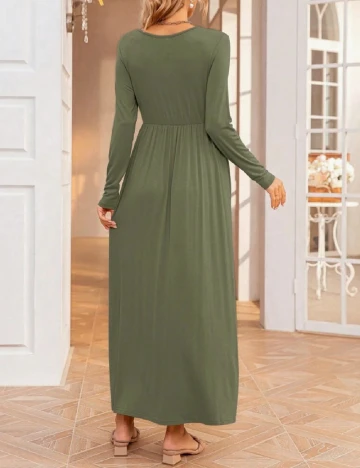 Rochie lunga SHEIN Maternity, verde