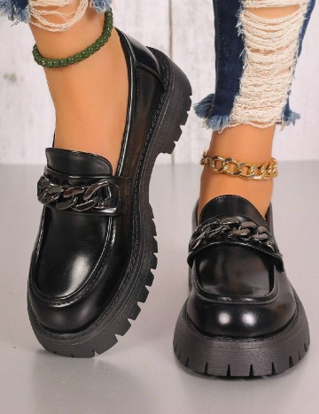 
						Mocasini SHEIN, negru