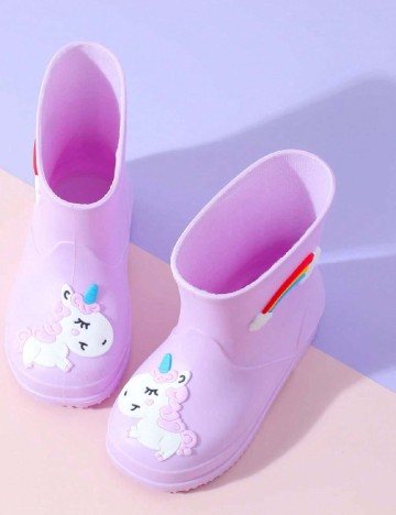 Cizme de ploaie Shein Kids, mov