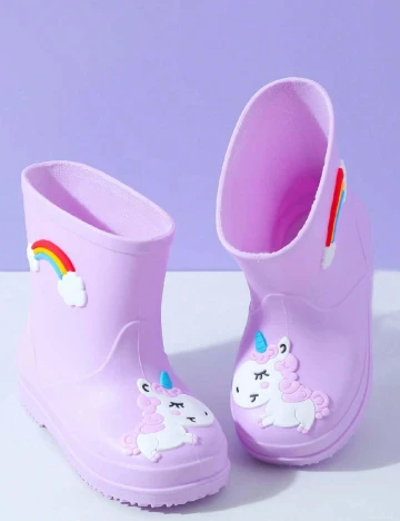 Cizme de ploaie Shein Kids, mov Mov