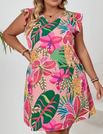 Rochie scurta SHEIN CURVE, mix culori