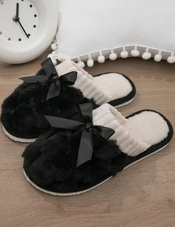 Papuci de Casa SHEIN, negru Negru