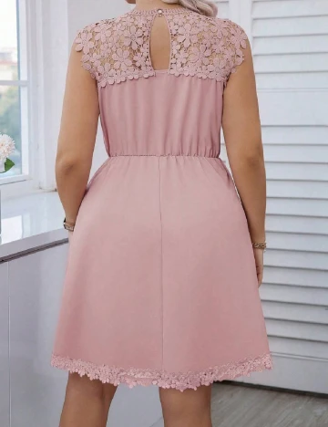 Rochie scurta SHEIN CURVE, roz