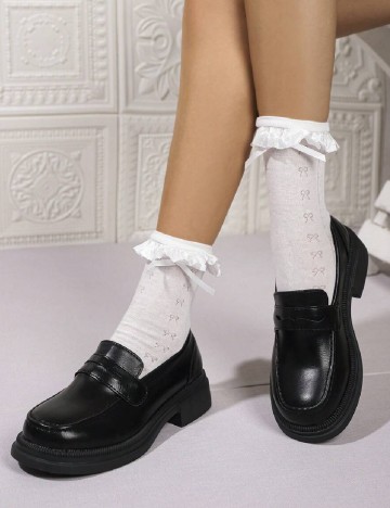 
						Mocasini SHEIN, negru