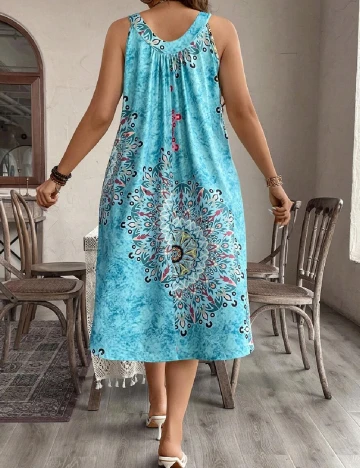 Rochie medie SHEIN CURVE, turcoaz Albastru