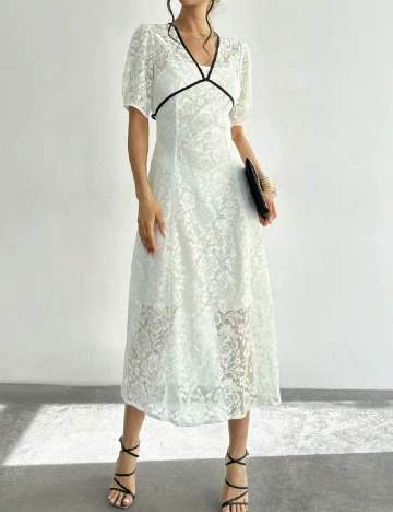 Rochie medie SHEIN, alb Alb