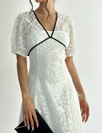 Rochie medie SHEIN, alb