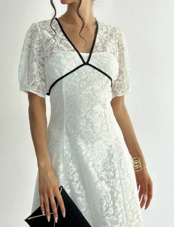 Rochie medie SHEIN, alb Alb