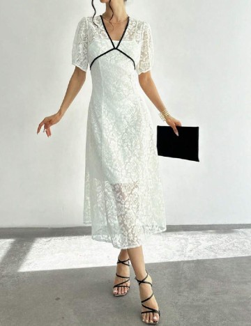 Rochie medie SHEIN, alb