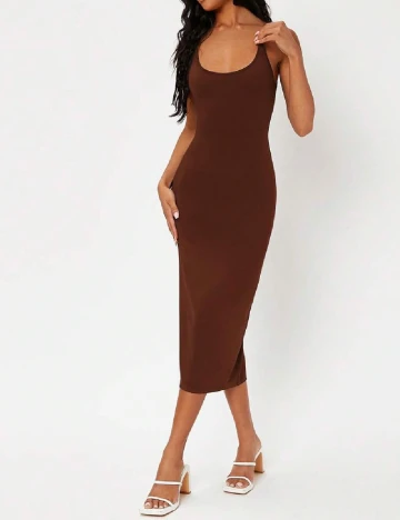 Rochie medie SHEIN, maro