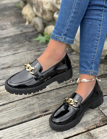 
						Mocasini SHEIN, negru