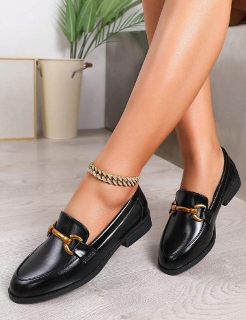 
						Mocasini SHEIN, negru