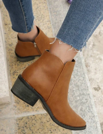 Botine SHEIN, maro Maro