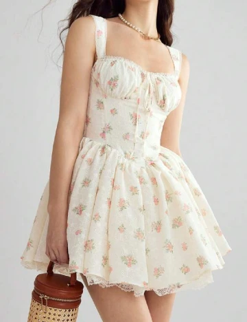 Rochie scurta SHEIN, crem