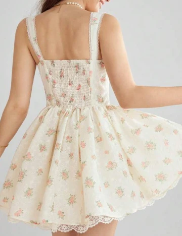 Rochie scurta SHEIN, crem