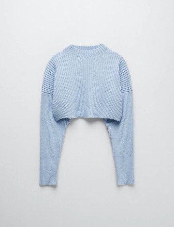 Pulover Zara, albastru deschis, M