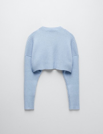 Pulover Zara, albastru deschis, M