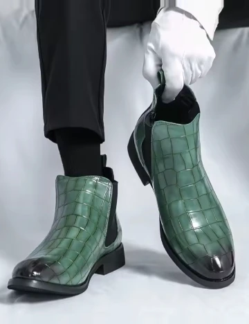 Botine SHEIN, verde Verde
