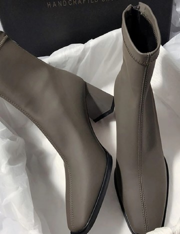 Botine SHEIN, verde inchis