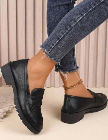 Mocasini SHEIN, negru Negru