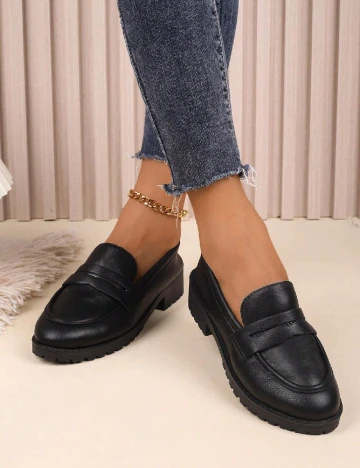 Mocasini SHEIN, negru Negru
