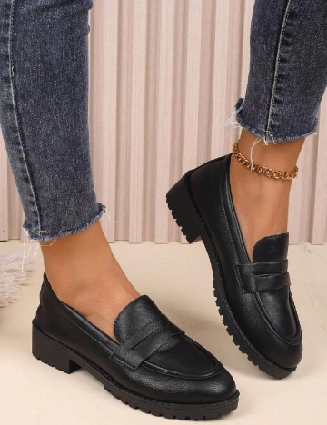 Mocasini SHEIN, negru Negru