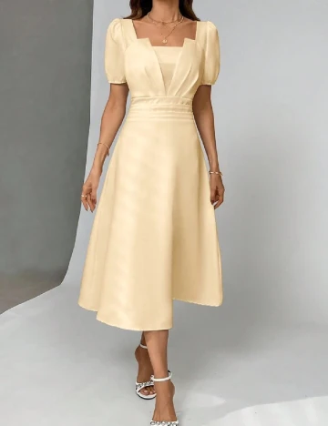 Rochie medie SHEIN, galben deschis Galben