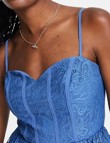 Rochie scurta Love Triangle, albastru Albastru