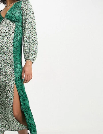 Rochie medie Violet Romance, verde