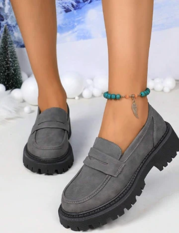 Mocasini SHEIN, gri