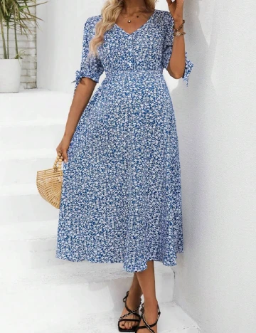 Rochie medie SHEIN Maternity, albastru Albastru