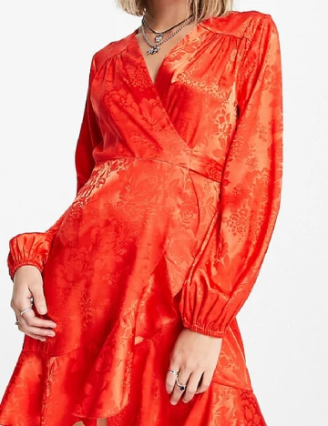 Rochie scurta Flounce London, rosu Rosu