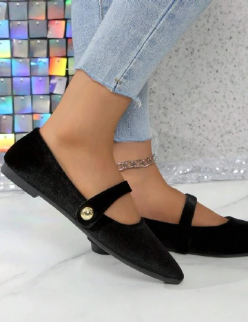 Balerini SHEIN, negru Negru