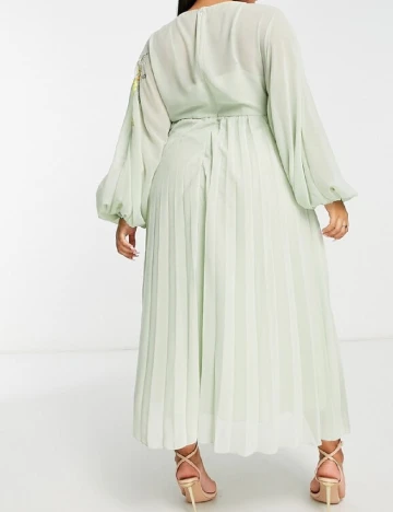 Rochie lunga ASOS Curve, verde Verde