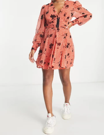 Rochie scurta ASOS, rosu Rosu