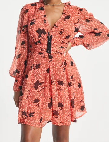 Rochie scurta ASOS, rosu Rosu