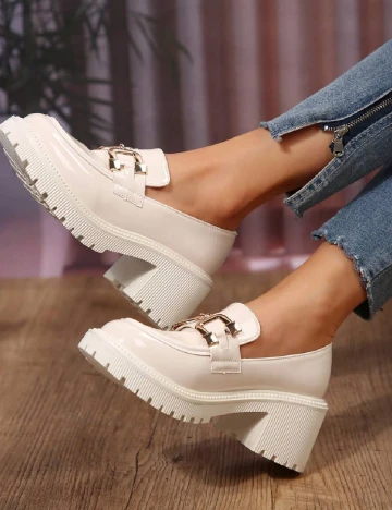 Mocasini SHEIN, ecru