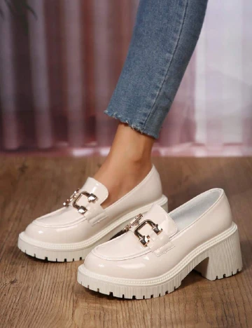 Mocasini SHEIN, ecru