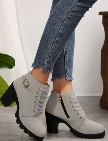 Botine SHEIN, gri