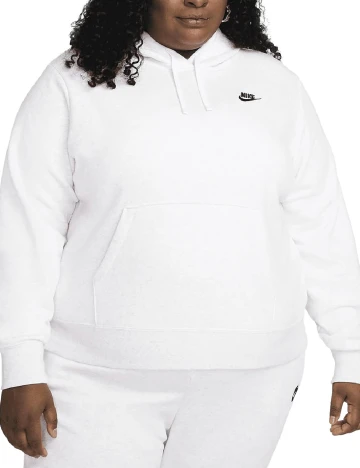 Hanorac Nike Plus Size, alb