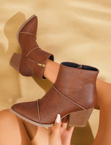 Botine SHEIN, maro