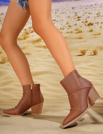 Botine SHEIN, maro