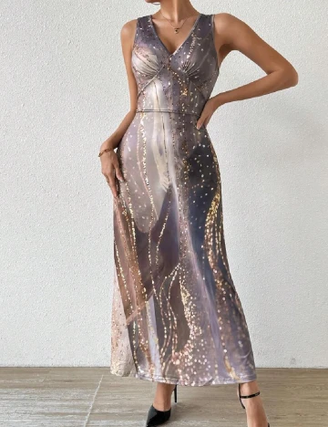 Rochie lunga SHEIN, gri Gri