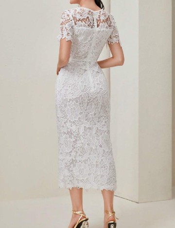 Rochie medie SHEIN, alb