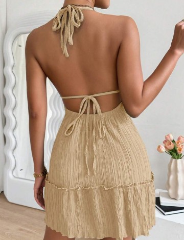 Rochie scurta SHEIN, maro deschis